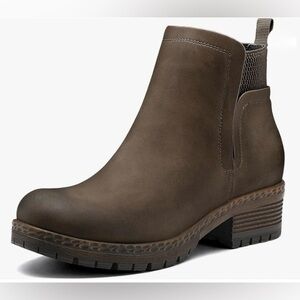 Elegant Brown Ankle Booties Size 8